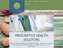 Tablet Screenshot of prescriptivehealthsolutions.com